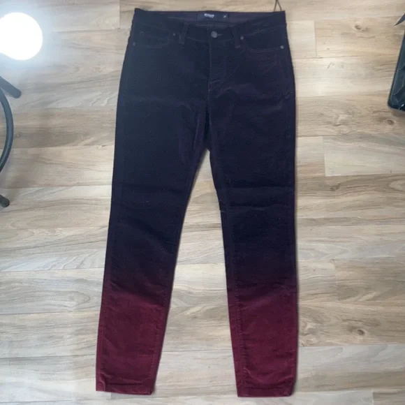 Hudson Jeans ombré velvet NICO mid rise super skinny ankle size 27 - Picture 4 of 14